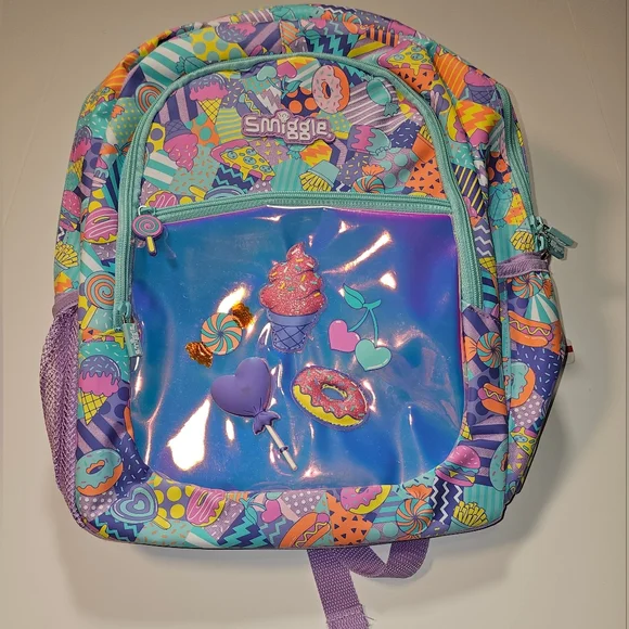 Smiggle Big Girls' Bag Backpack Lilac - Candy Donuts